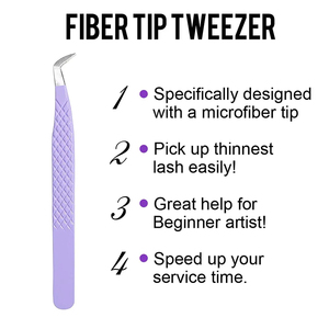 Pinzas para extensión de pestañas para cuidado de belleza, instrumentos para pestañas con logotipo personalizado, estilo de agarre de diamante. - Product Image 4