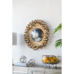 Specchio da parete con Design Sunburst da 27 pollici soggiorno moderno con finitura decorativa dorata per ingresso - Product Image 4