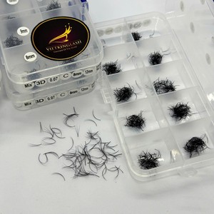 Proveedor Vietkinglash, Extensiones de Pestañas Pre-fabricadas Premium, Tamaños Mixtos de 7mm-20mm, Bandejas de Pestañas 3D-20D, Naturales, Largas, Curvatura CC/DD/LD/M - Product Image 2