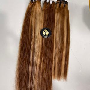 CDYHAIRVN SDD DD Vietnam Weft Hair <b>Highlight</b> Color Human Hair Bundles Bone Straight Hair Weave Mixed Color Piano Color Bundles - Product Image 1