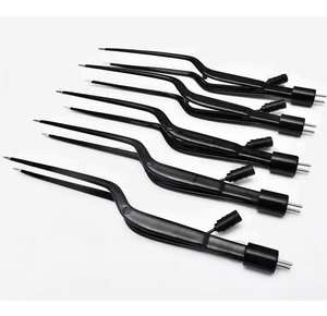 Pinzas bipolares de bayoneta de acero inoxidable, manuales, de 7.75 pulgadas, activadas con el pie, amarillas, instrumentos quirúrgicos en venta - Product Image 1