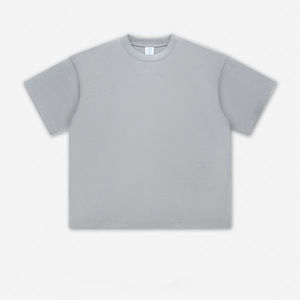 T-shirt homme surdimensionné noir de haute qualité 350 gsm, impression sérigraphique, logo personnalisé, fabrication OEM - Product Image 3