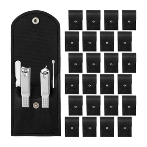 Best Selling Stainless Steel Nail Clippers Set with Ear Pick Nail File Travel Pouch Compact Manicure Grooming Kit - Product Image 1