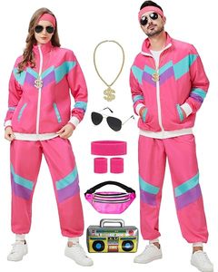 Conjunto Deportivo Retro de los 80s y 90s para Mujer, Traje Deportivo Vintage con Bloques de Color, Disfraz de Fiesta con Accesorios, Venta al Por Mayor - Product Image 2