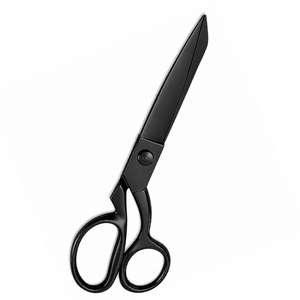 Ciseaux multi-usages noirs en acier inoxydable à bord lisse, outil de coupe de qualité DIY avec manche en plastique - Product Image 5