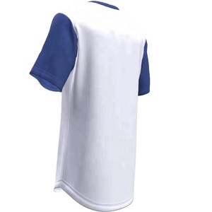 Camiseta Casual de Manga Raglán Blanca y Azul para Hombre, Corte Holgado, Cuello Redondo, Tejido de Punto, Color Sólido - Product Image 6