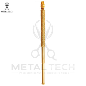Kit de porte-aiguilles ventilés en laiton texturé, 4 tailles, aiguilles micro-crochets en acier, outils professionnels pour la fabrication de perruques frontales en dentelle - Product Image 2