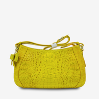 Sac à main femme de luxe personnalisé en cuir de crocodile 2024, forme enveloppe à rabat croisé, fermeture à rabat, prix direct OEM/ODM, 28x13x5cm