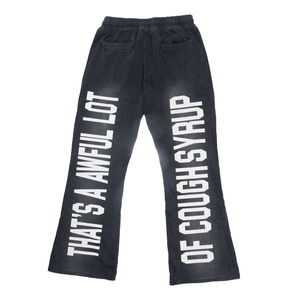 Pantalon à pattes d'éléphant pour hommes, taille haute, extensible, décontracté, à la mode, look rétro - Product Image 1