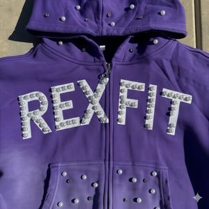 Sweat à capuche zippé streetwear en gros, haute qualité, personnalisé avec strass, 100% coton molletonné, impression sérigraphique, faible MOQ - Product Image 6