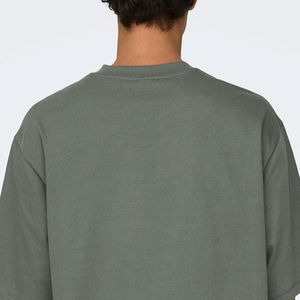 T-shirt d'été respirant uni à marque privée, coupe décontractée, épaules tombantes, pour hommes, disponible dans toutes les tailles - Product Image 4