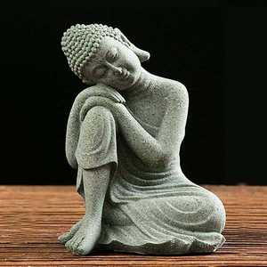 Estatua de Buda Tallada a Mano en Piedra Arenisca de Primera Calidad para Jardines de Meditación, Resorts de Lujo y Espacios de Decoración Espiritual para el Hogar - Product Image 1