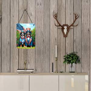 Chien de montagne bernois américain Porte murale Imprimés multicolores 12x16 Panneau en métal en aluminium pour cuisine Salle de bain Plaque Maison - Product Image 3