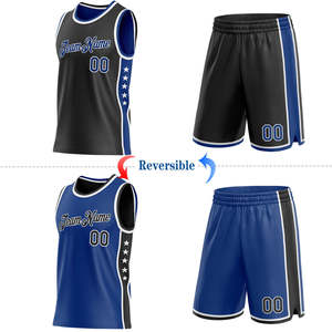 Ensemble de maillots de basket-ball réversibles personnalisés, respirants, sublimés, pour hommes, adultes, jeunes, uniforme d'équipe, ensembles en mesh double face, vêtements de sport - Product Image 1