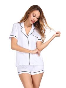 Conjunto de Dos Piezas para Mujer, Camisa Blanca de Manga Tres Cuartos y Pantalones Cortos, Verano 2026, Spandex/Algodón, Casual, Transpirable - Product Image 5