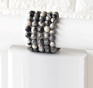 Natural Picasso Jasper <b>Bracelet</b> Picasso Stone <b>Beaded</b> <b>Bracelet</b> For Healing Reiki Energy Jewelry Wholesale 8mm - Product Image 3