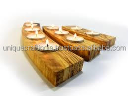 Premium Quality Handmade Modern Wood Square Candle Holder New Arrival <b>Tealight</b> & Pillar Stand for Christmas Decor - Product Image 6
