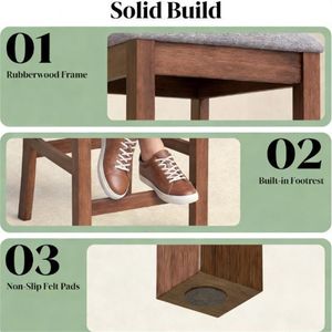 Set di 2 Sgabelli da Bar, Sedie da Pranzo per Cucina, per Uso Domestico o Commerciale - Product Image 2