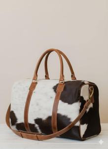 Bolsa de Viaje Grande de Cuero Vacuno, Estilo Occidental, con Cierre, Correa Ajustable, Multifuncional - Product Image 3