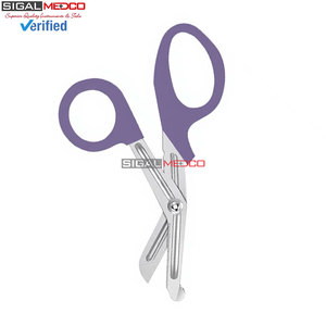 Ciseaux de traumatologie pour infirmières, 5,5 pouces, violets, en acier inoxydable de qualité allemande, pour premiers secours, bandages et coupes d'urgence médicales - Product Image 4