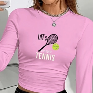 Camisa manga larga moda mujer raqueta LIFE S BETTER WITH TENNIS - Product Image 1