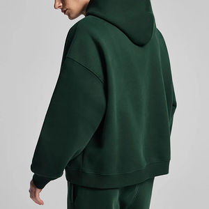 Sudadera con capucha y cremallera estilo streetwear, fabricante OEM, con pedrería, lavado ácido, para hombre, aspecto vintage desgastado, oversize - Product Image 3