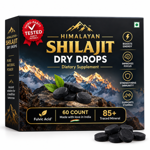 Gotas Secas de Shilajit Puro de Marca Privada 200mg, 60 Unidades, Tabletas de Shilajit del Himalaya 100% Auténticas para Energía y Resistencia - Product Image 1
