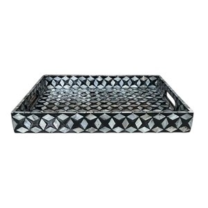 Plateau de service de luxe en nacre, fait main, incrusté de coquillages, plateau décoratif pour la maison, l'hôtel, le restaurant, pour le service et les cadeaux - Product Image 3