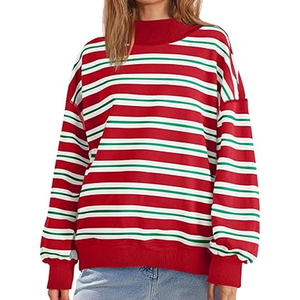 Women Turtleneck Sweatshirt Heavyweight Lined Oversized Casual Top - Product Image 2
