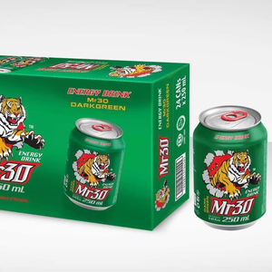 Bebida Energética Personalizada A&B VIETNAM Sin Azúcar Baja en Carbohidratos en Latas de 250ml/330ml (Paquete de 24) con Cafeína y Taurina - Product Image 1