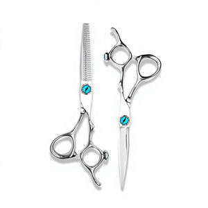Tijeras de Peluquería Profesionales de 6 Pulgadas, Blancas, Integradas, de Acero Inoxidable, para Desdoblado y Recorte de Cabello, Tipo Liu Haiping - Product Image 2