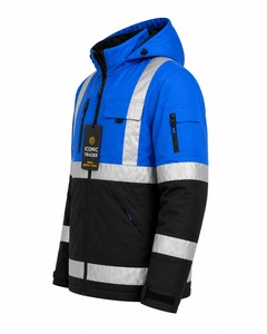 Pattern Stand Collar Safety Jacket High Visibility Men's Reflective Safety Jacket Custom Design <b>Road</b> Safety Canvas Letter - Product Image 4