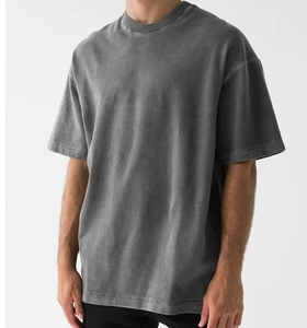 T-shirts délavés à l'acide, dernière collection, col rond, style vintage, streetwear, été, logo personnalisé, vente en gros, pour hommes - Product Image 5