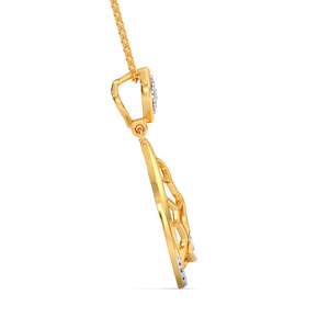 สร้อยคอจี้เพชรทรงหยดน้ำรูปทรงลูกแพร์แบบโปร่งลายรังผึ้ง - Product Image 4