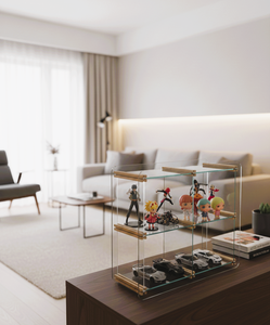 Étagère de présentation moderne en bois et verre TMG-H146 (ECO) avec verre trempé pour petits objets, pour salon, supermarché, hôtel - Product Image 5