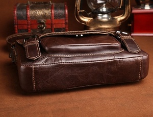 New Men Laptop <b>Bag</b> Genuine Leather <b>Computer</b> Office Shoulder <b>Bag</b> Men S <b>Bag</b> Handbag Crazy Horse Leather Briefcase Tablet Fashion - Product Image 6