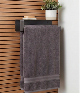 Farmhouse Metal Shelf With <b>Paper</b> Towel Holder Wall Mounted <b>Tissue</b> Roll Dispenser Durable Kitchen Storage Stand And Bathroom Use - Product Image 4
