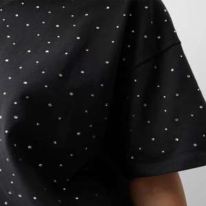 T-shirt homme hip-hop avec strass, t-shirt homme épais, t-shirt de marque avec strass, 100% coton, t-shirt pour homme, coupe ample, imprimé - Product Image 5