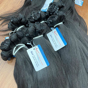 Prix le plus bas pour un lot de cheveux naturels noirs ondulés, tissage double machine, pour un coiffage polyvalent - Product Image 6