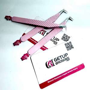 TeaDyBear Embout en acier inoxydable découpé, anti-statique, anti-magnétique, 90°, longueur 10 mm, pointe lisse, prise parfaite, logo personnalisé, rose poudré - Product Image 2