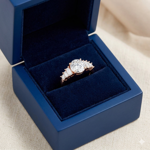 <b>Iced</b> Jewelry Brilliant Cut Solitaire Moissanite Diamond 10K Gold Prong Setting Trendy Engagement Anniversary Wedding Party Gift - Product Image 3