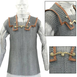 Armure médiévale artisanale de haute qualité, hamata romaine en maille, avec anneaux ronds en acier doux de 9 mm, fil de calibre 18, pour Halloween et le Nouvel An - Product Image 5
