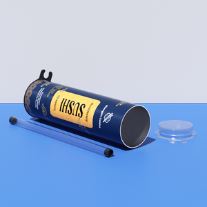 Caja de Cartón Kraft Ecológica Personalizada para Envasado de Sushi, Cilindro de Papel de Grado Alimenticio - Product Image 3