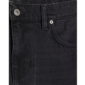 Vaqueros holgados de hombre, estilo vintage desgastado, con logo personalizado, de mezclilla de algodón, en negro y azul lavado, estilo streetwear. - Product Image 3
