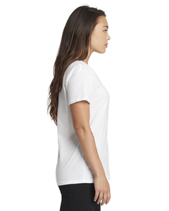 Camiseta de Manga Corta para Mujer, Cuello en V, Color Negro Sólido, Estilo Relajado, Transpirable - Product Image 5