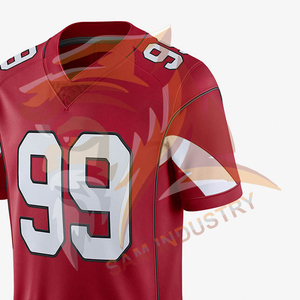 Maillot de football américain respirant à manches courtes, design personnalisé, nouveau style, vente en gros - Product Image 4