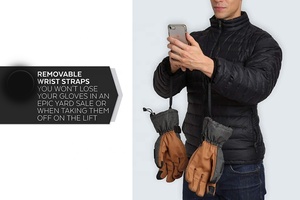 Gants de ski chauffants sur mesure SGW-3 2026 à prise robuste, imperméables, avec fermeture éclair au poignet, en cuir PU, garantie 100 % - Product Image 6
