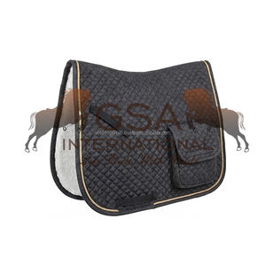 Silla de montar de estilo inglés para salto y doma, 100% algodón, forro polar, acolchado diagonal con bolsillo lateral para equitación - Product Image 2