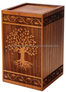Urna de Madera Hecha a Mano con Diseño de Árbol de la Vida para Cenizas de Adultos, Urnas Funerarias, Urnas de Entierro de Alta Calidad - Product Image 4