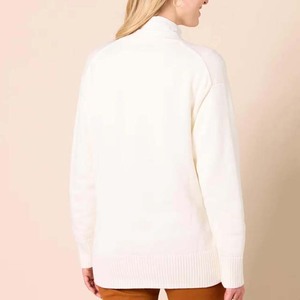 Women's <b>White</b> Knitted <b>Cardigan</b> Long Sleeve Button Down Casual Wool Top New Arrival Latest Style Women's <b>Cardigans</b> Knitwear - Product Image 2